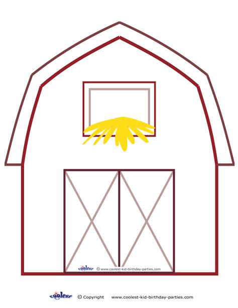Cut Out Barn Template Printable